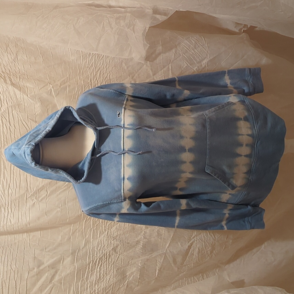 Vineyard Vines Blue Tie Dye Popover Hoodie, Size Small